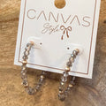 Beaded Glass Hoop Earrings $22