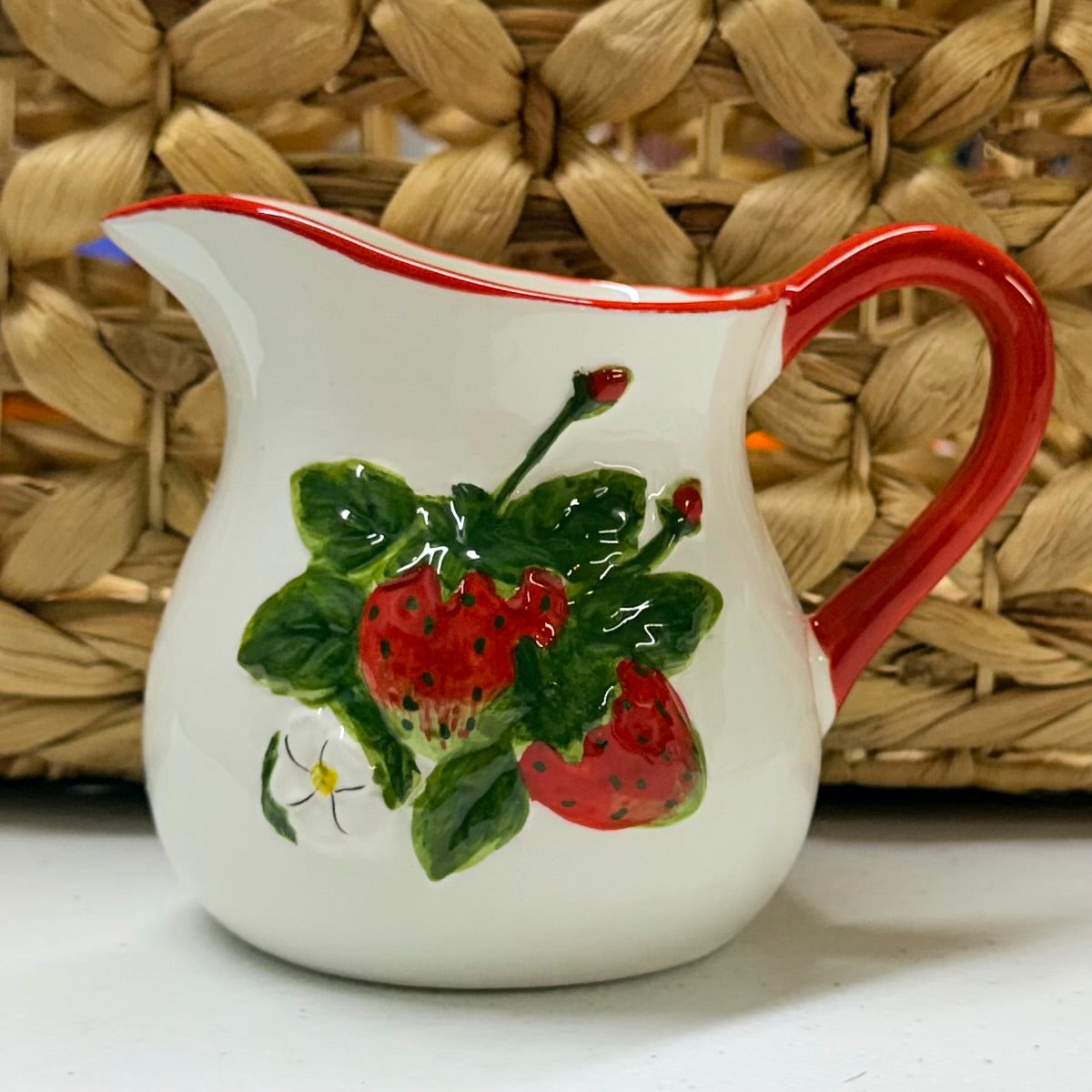 Strawberry Creamer Pitcher $24