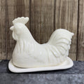 Ceramic Rooster Butter Dish $28