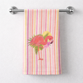 Striped Flamingo Towel $15