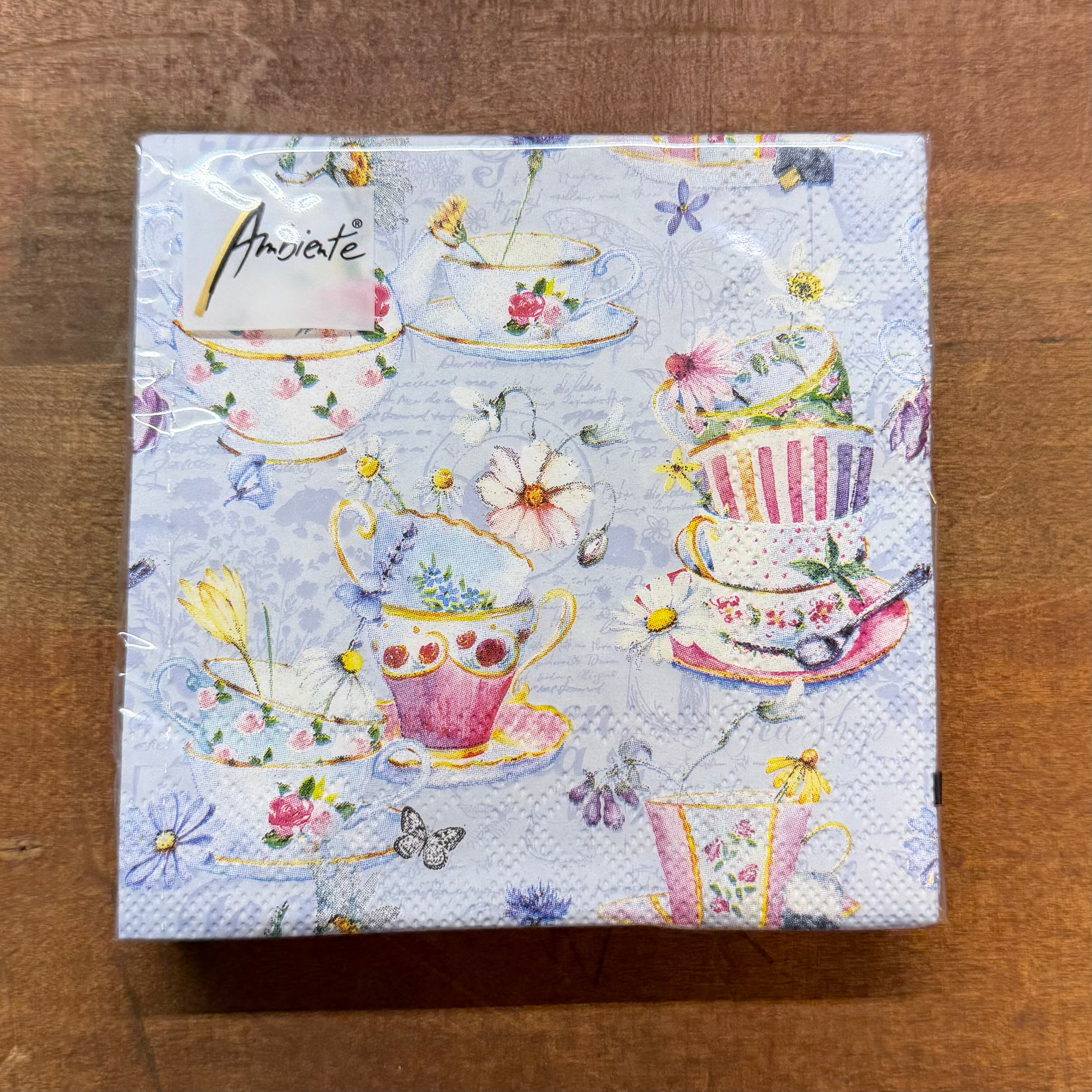 Pastel Teacups Paper Cocktail Napkins $6