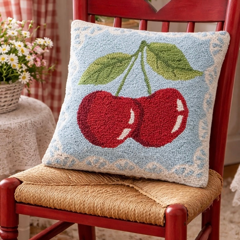 Cherries Hook Pillow $58