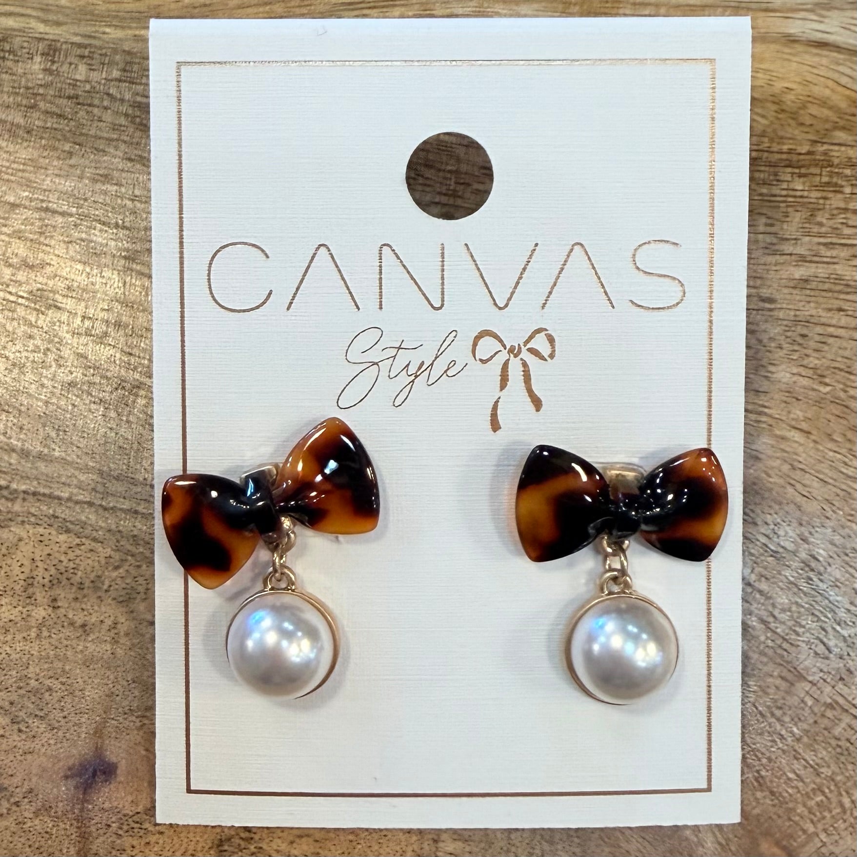 Alexa Pearl Drop Bow Earrings $24