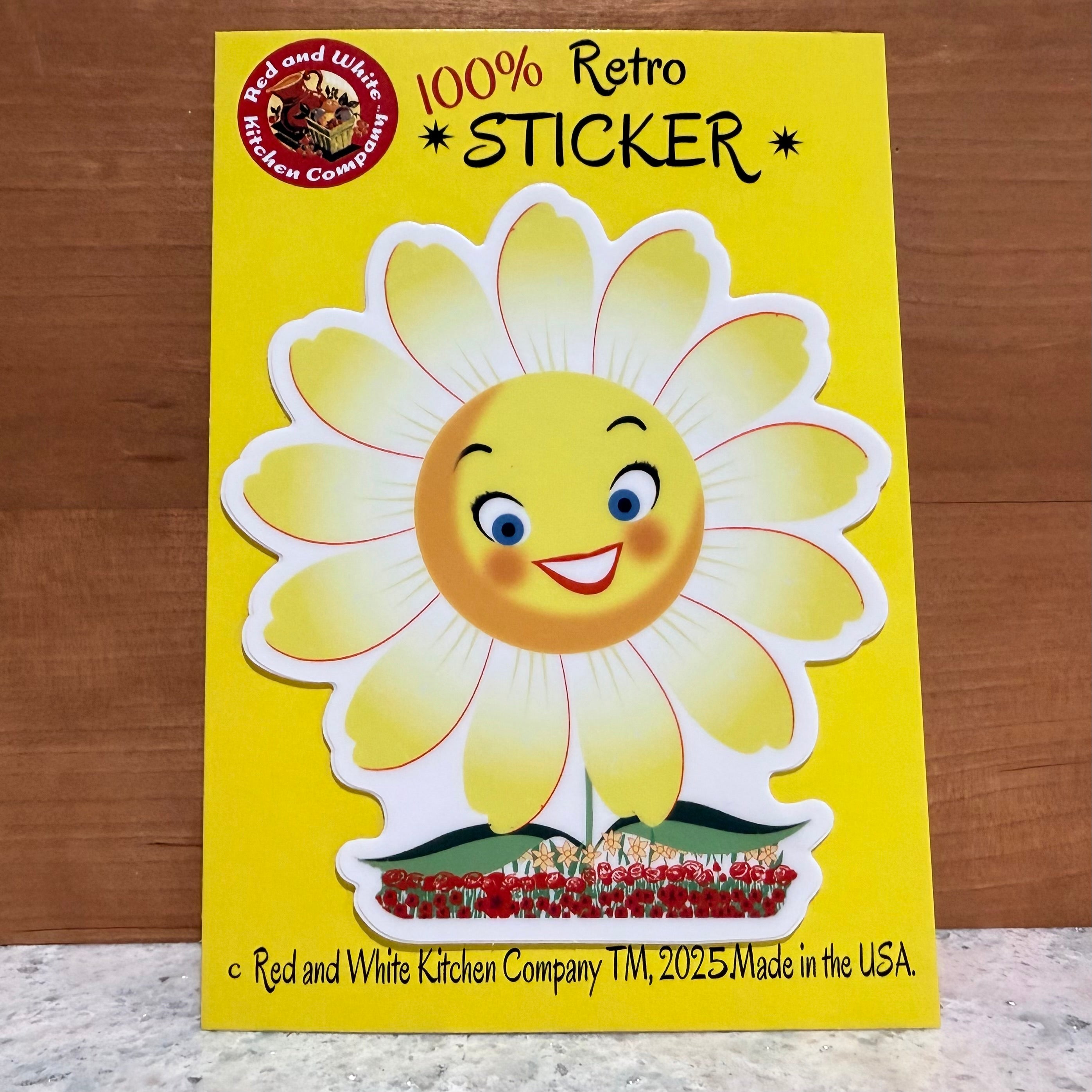 Fresh as a Daisy Retro Sticker $6