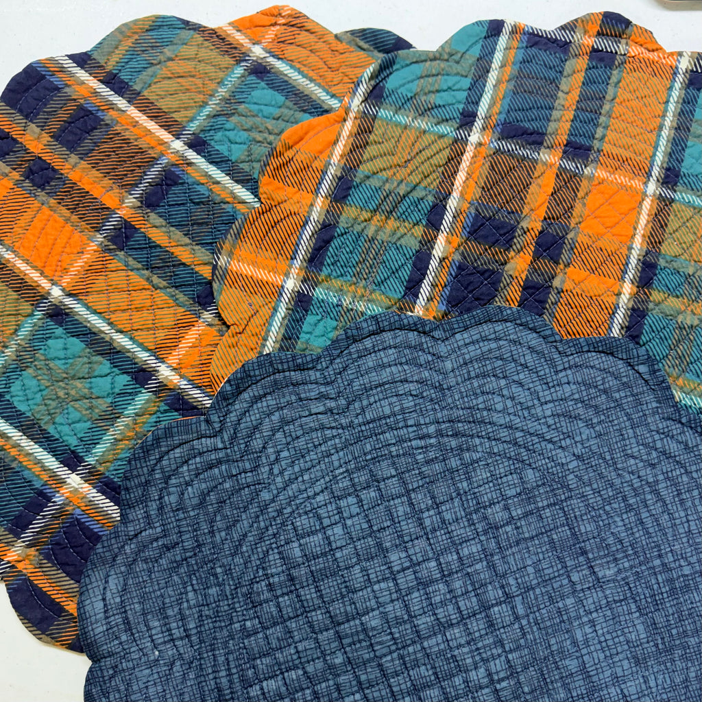 Troy Plaid Quilted Placemats $40