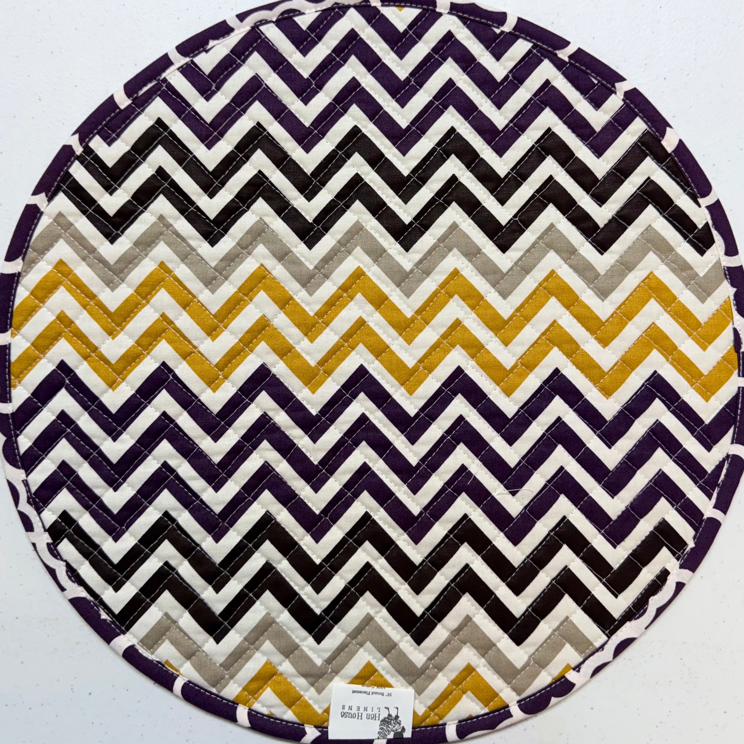 Deep Purple Lattice Quilted Placemats $40