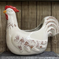 Ceramic Rooster Basket $36