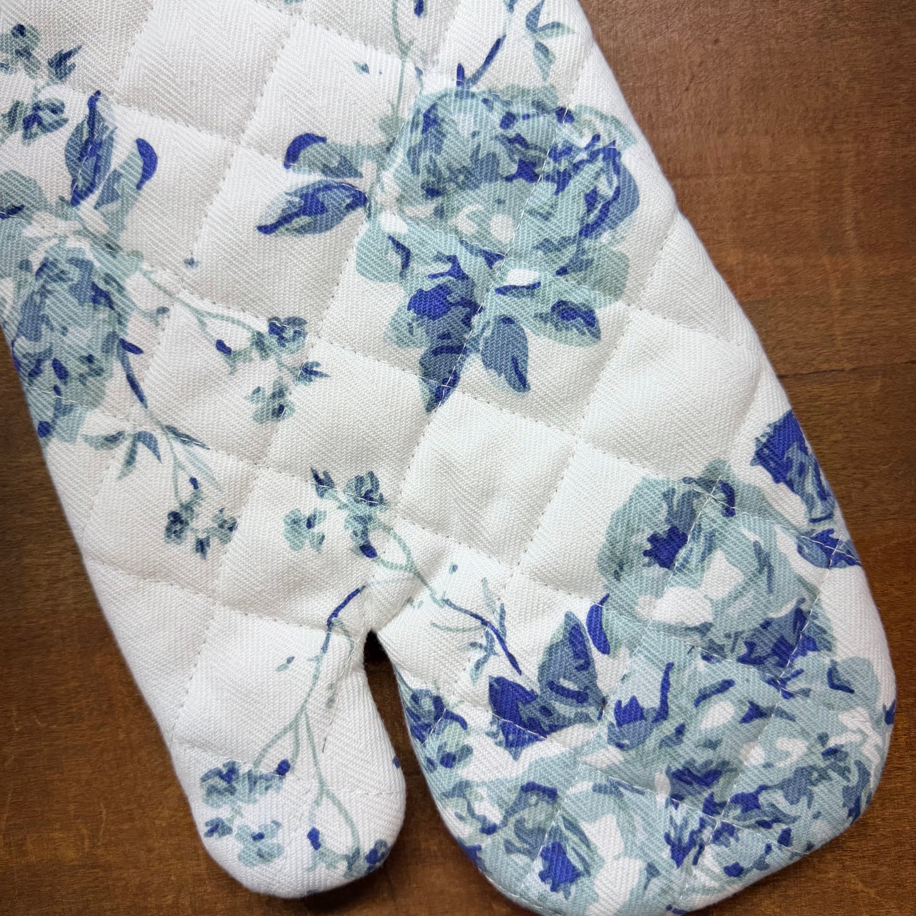 Blue Rose Oven Mitt Set $28