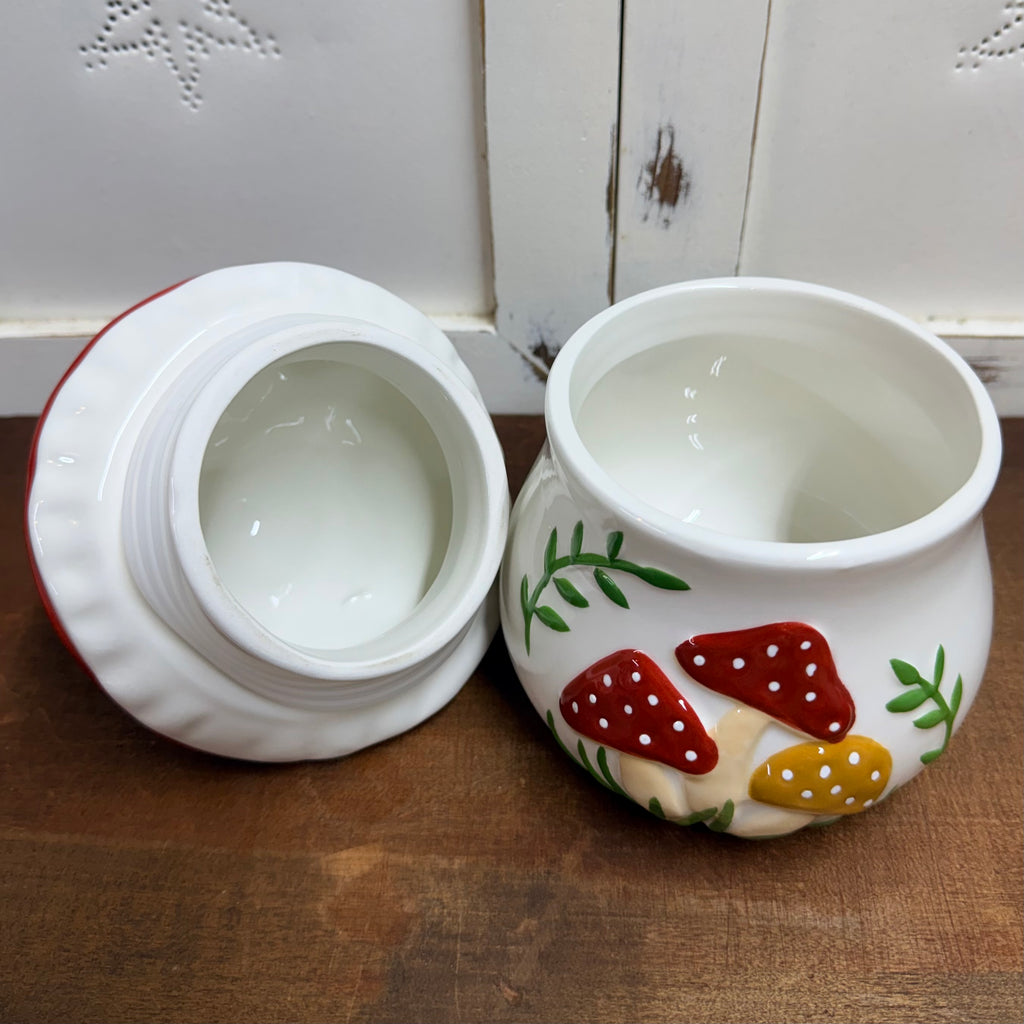 Ceramic Mushroom Canister $30