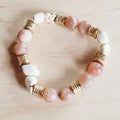 Sunstone & White Turquoise Bracelet $20