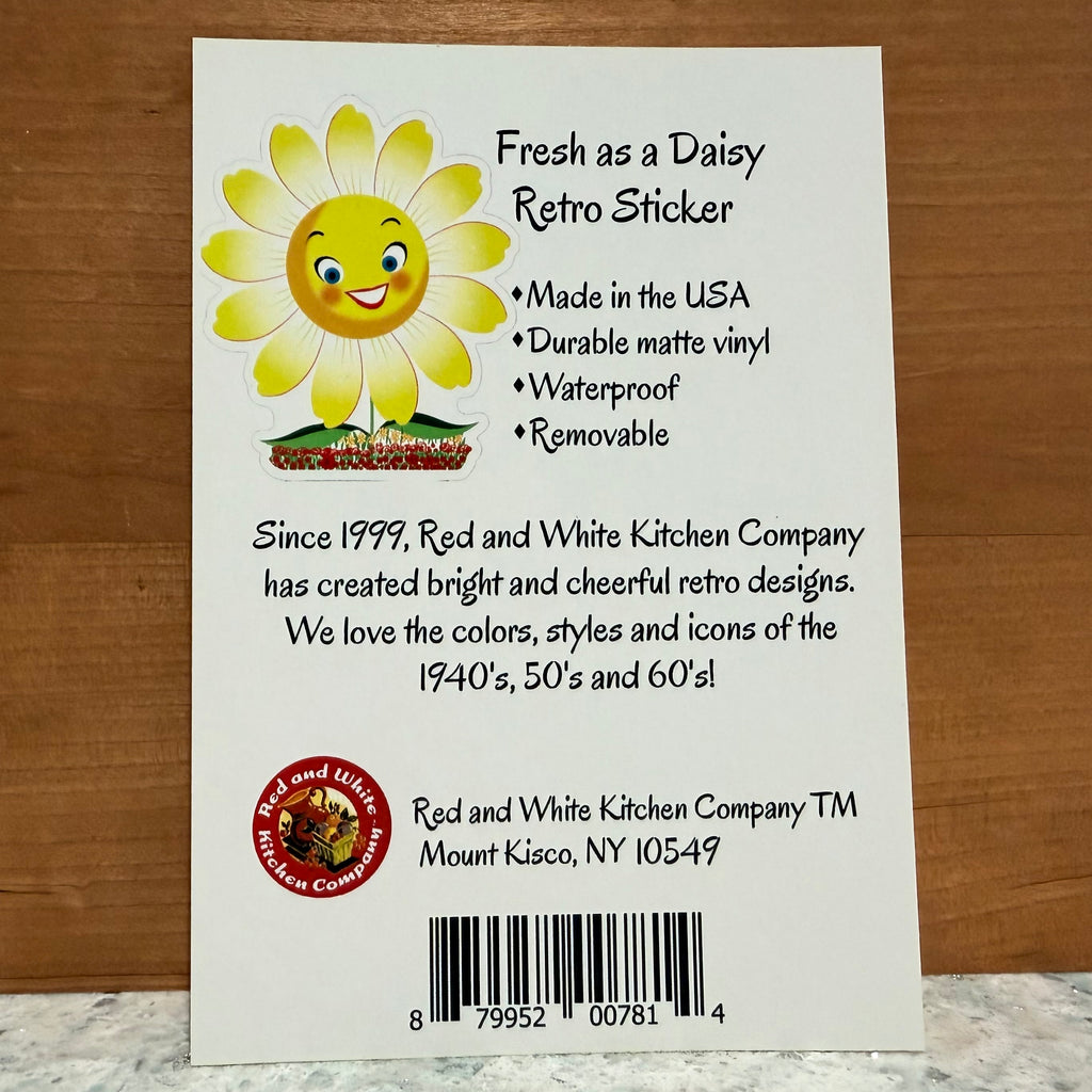 Fresh as a Daisy Retro Sticker $6