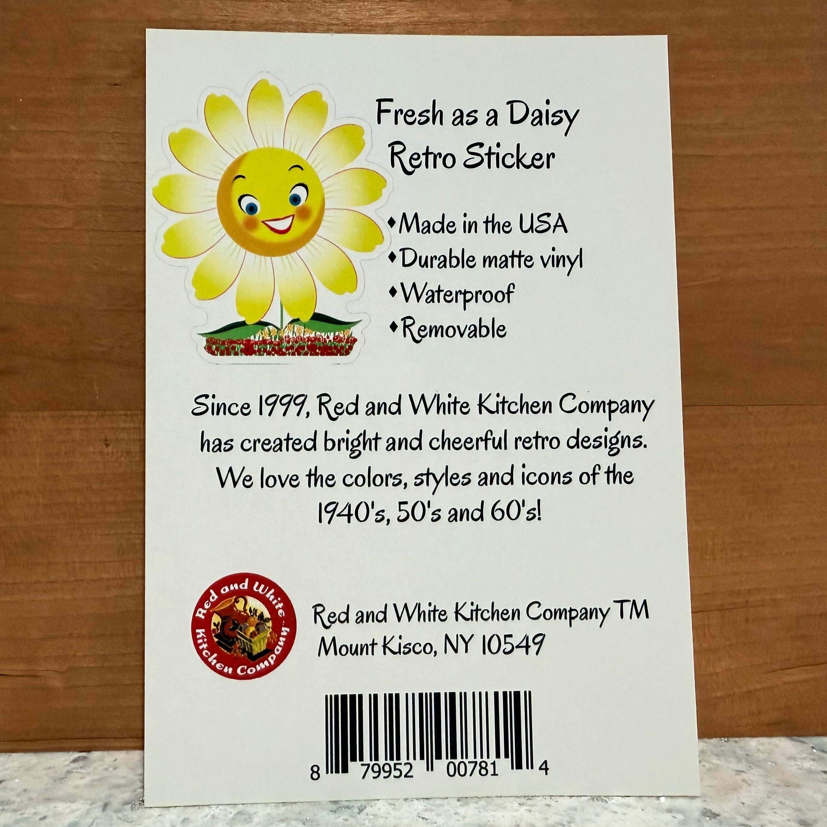 Fresh as a Daisy Retro Sticker $6
