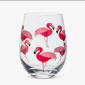 Flamingo Glass Wine Tumbler $20