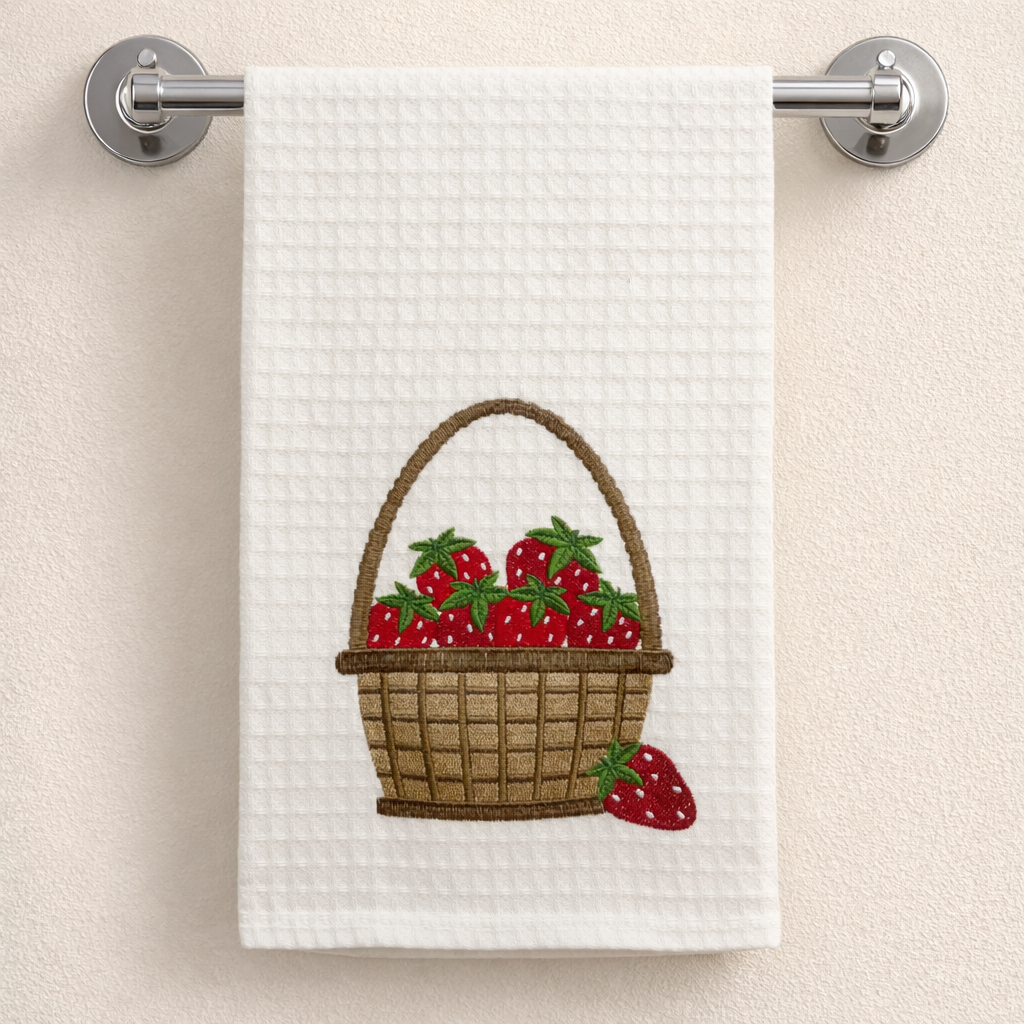 Strawberry Basket Kitchen Towel $16