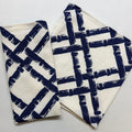 Blue Bamboo Trellis Cloth Napkins $28