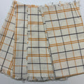 Orange & Gray Skinny Plaid Cloth Napkins $24