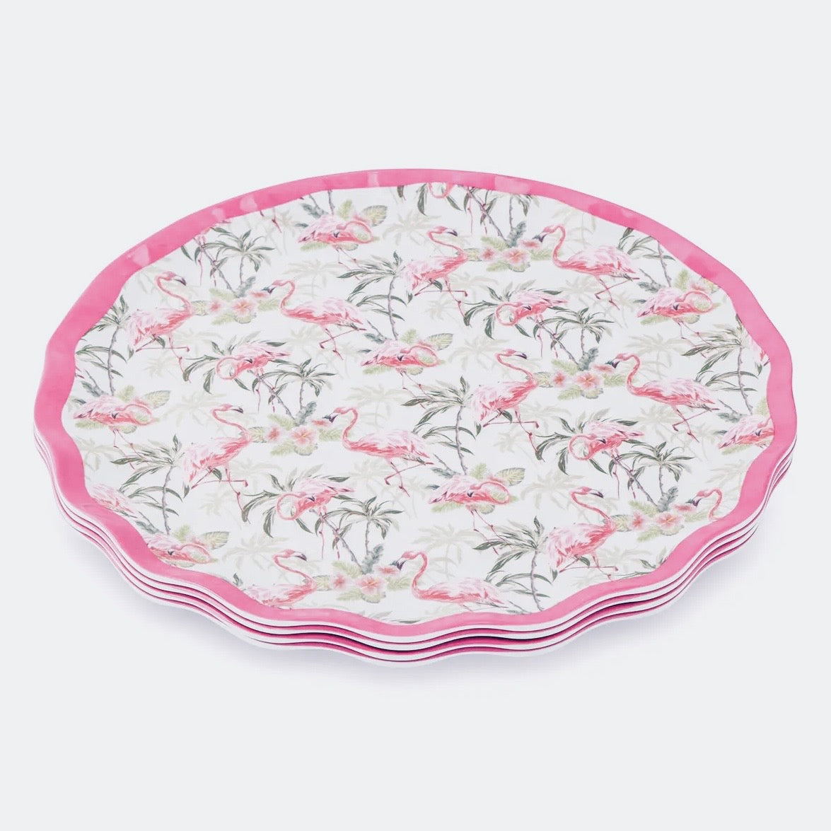 Flamingo Melamine Dinner Plates $30