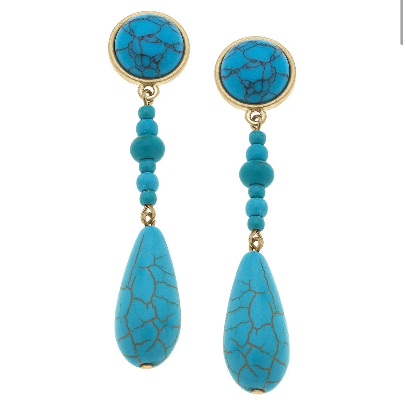Turquoise Drop Earrings $24