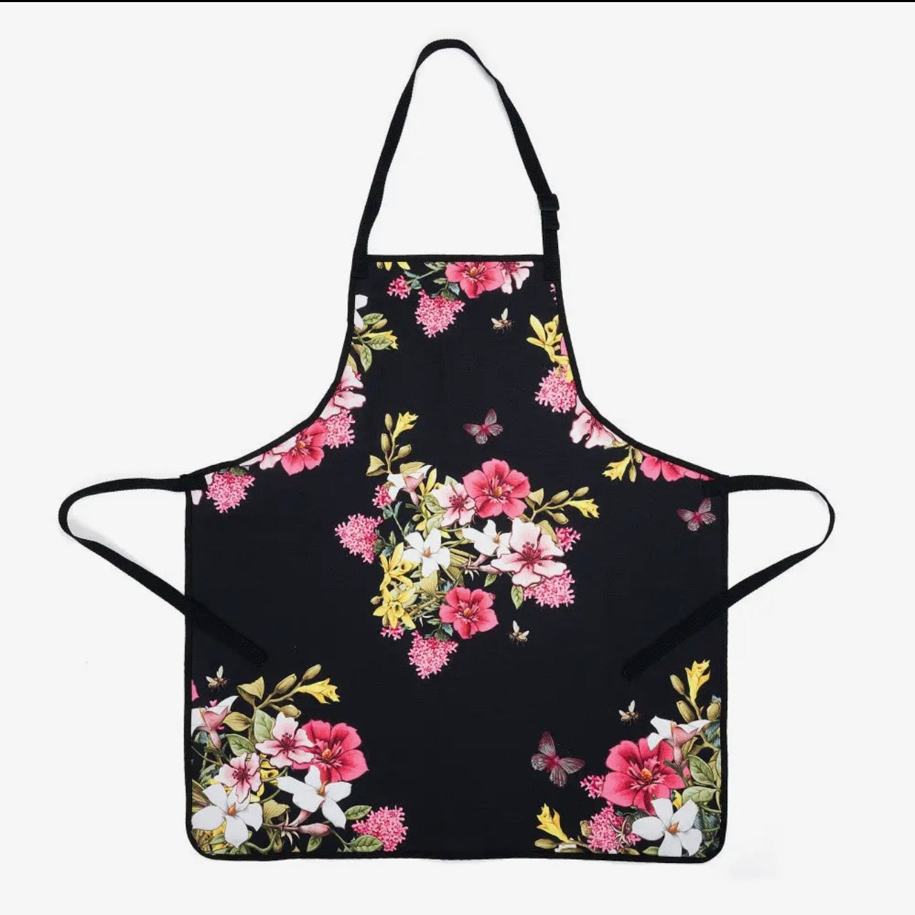 Black & Floral Kitchen Apron $28