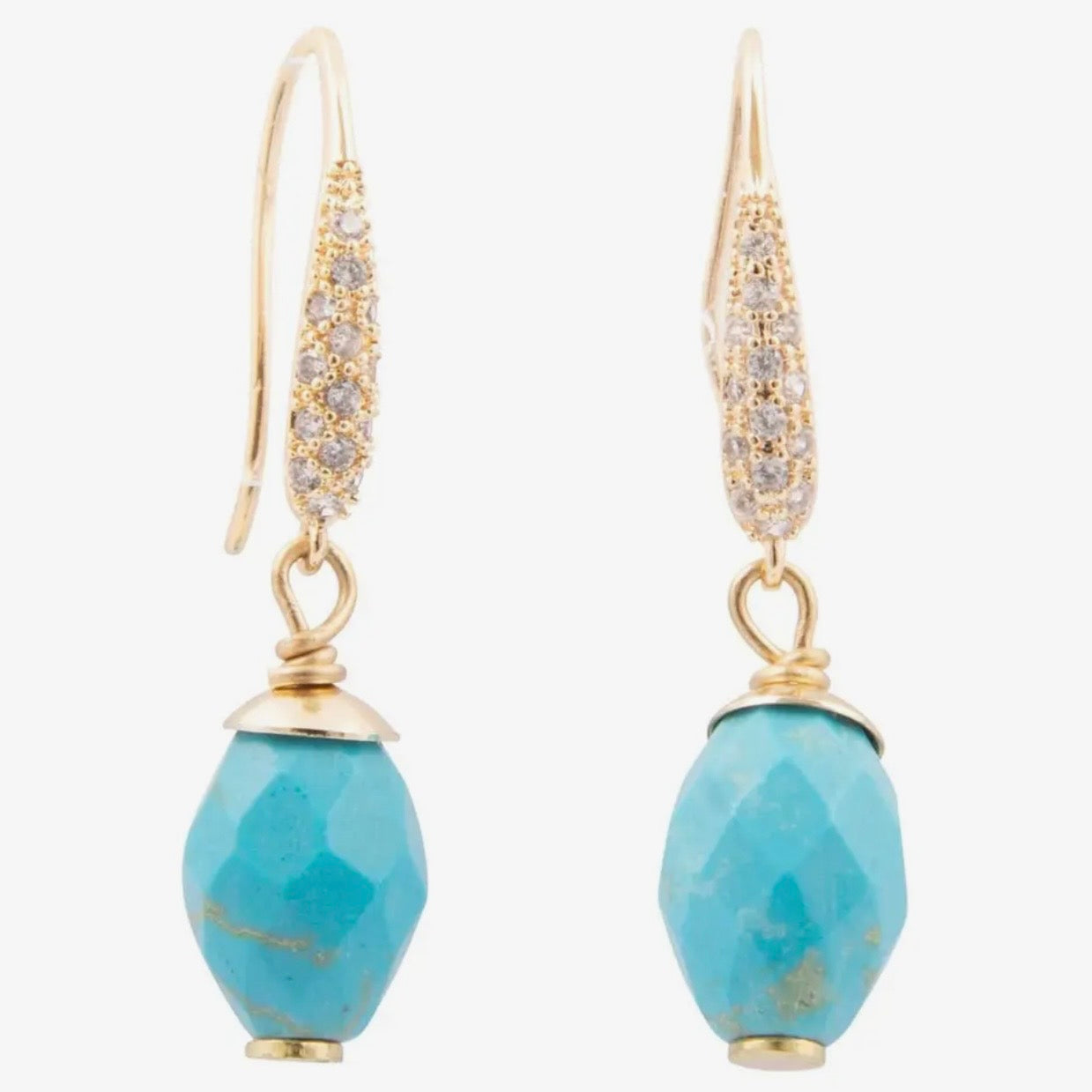 Blue Magnesite Drop Earrings $28