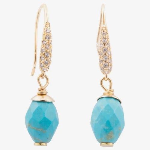 Blue Magnesite Drop Earrings $28