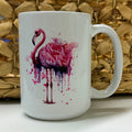Flamingo Roses Coffee Mug $20