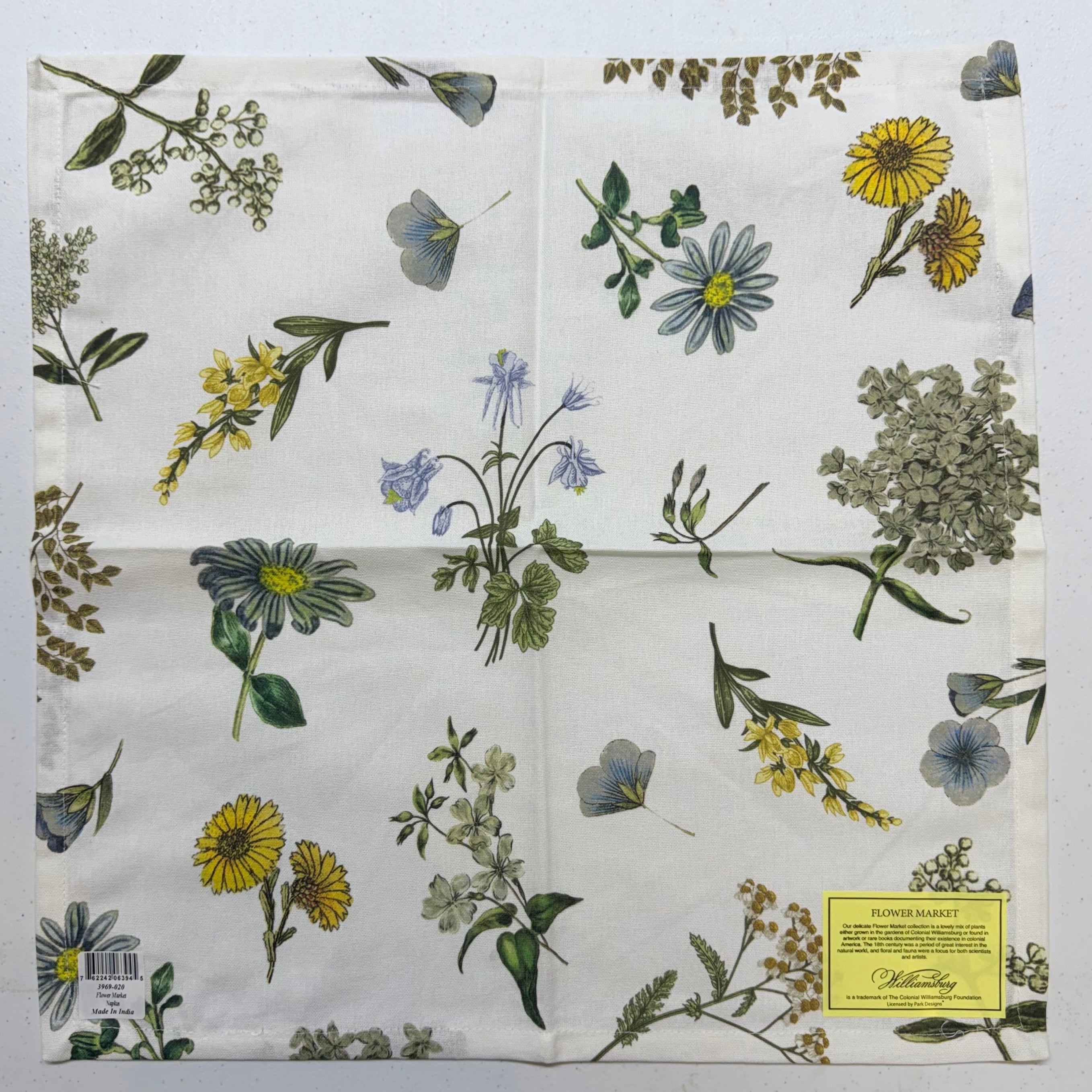 Flower Market Cloth Napkins $28