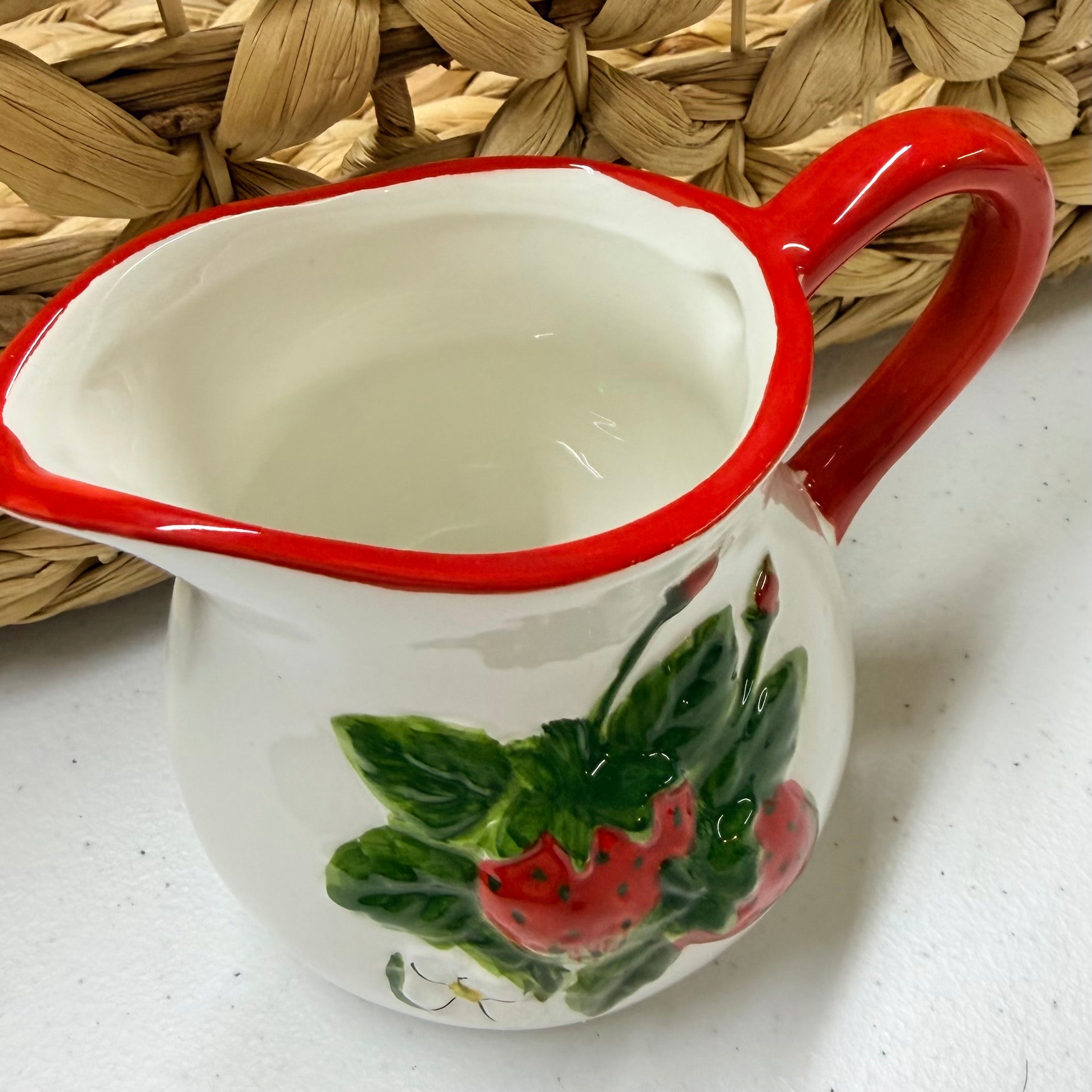 Strawberry Creamer Pitcher $24