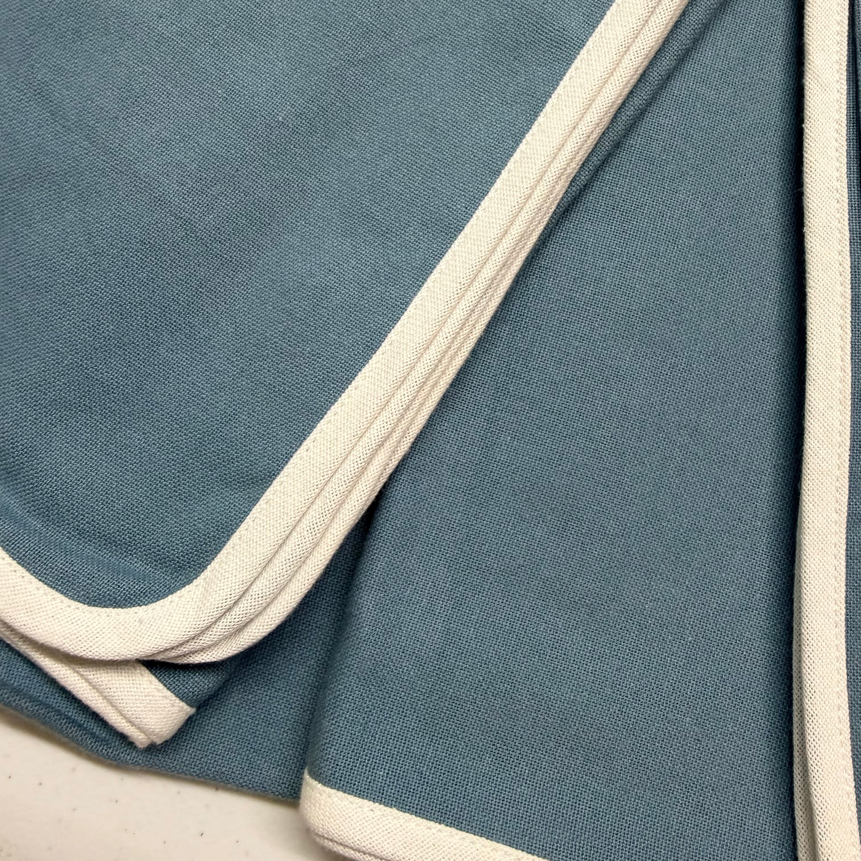 Blue with White Edge Cloth Napkins $30