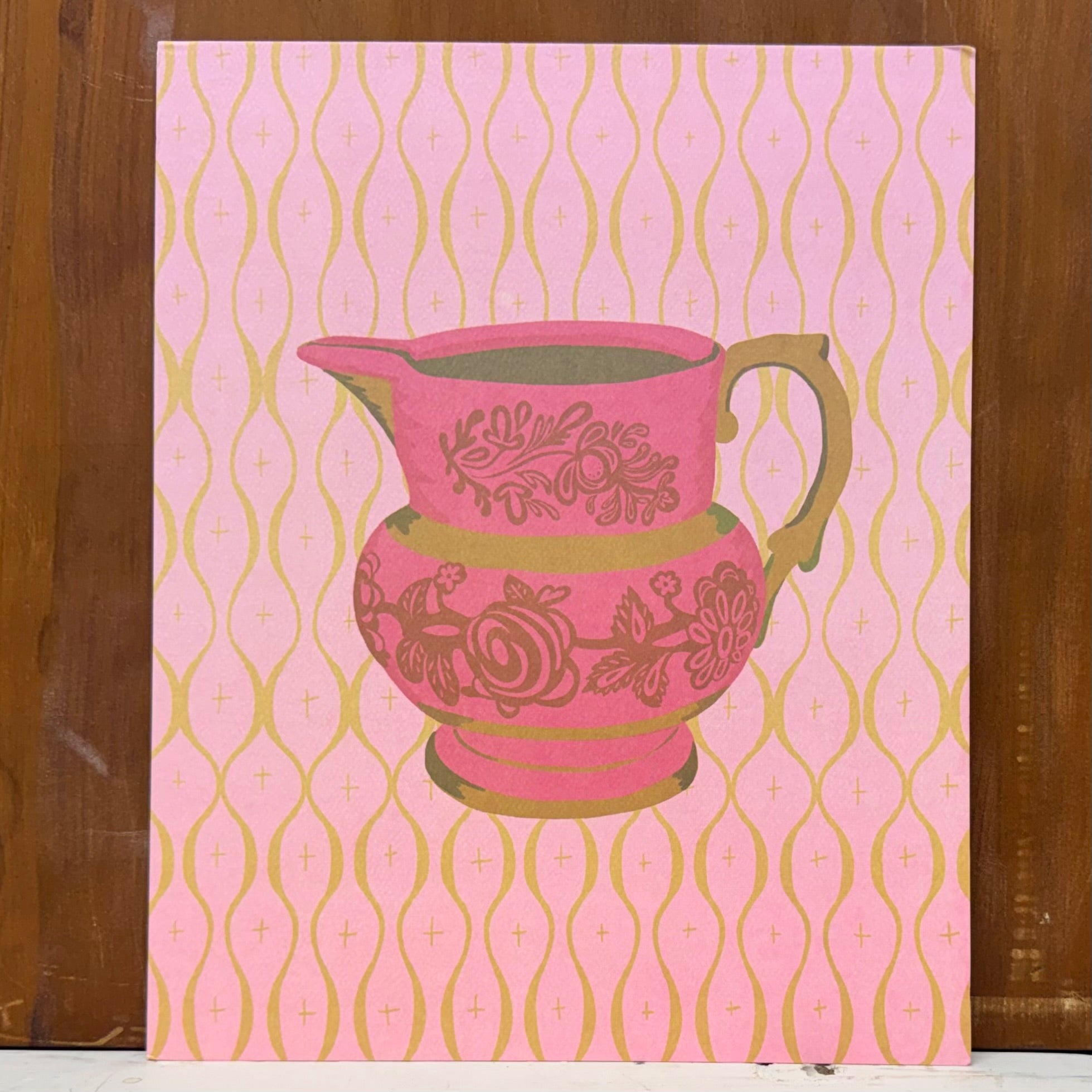 8x10 Pink Pitcher Art Print $18