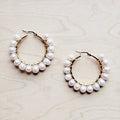 Freshwater Pearl Hoop Earrings $28