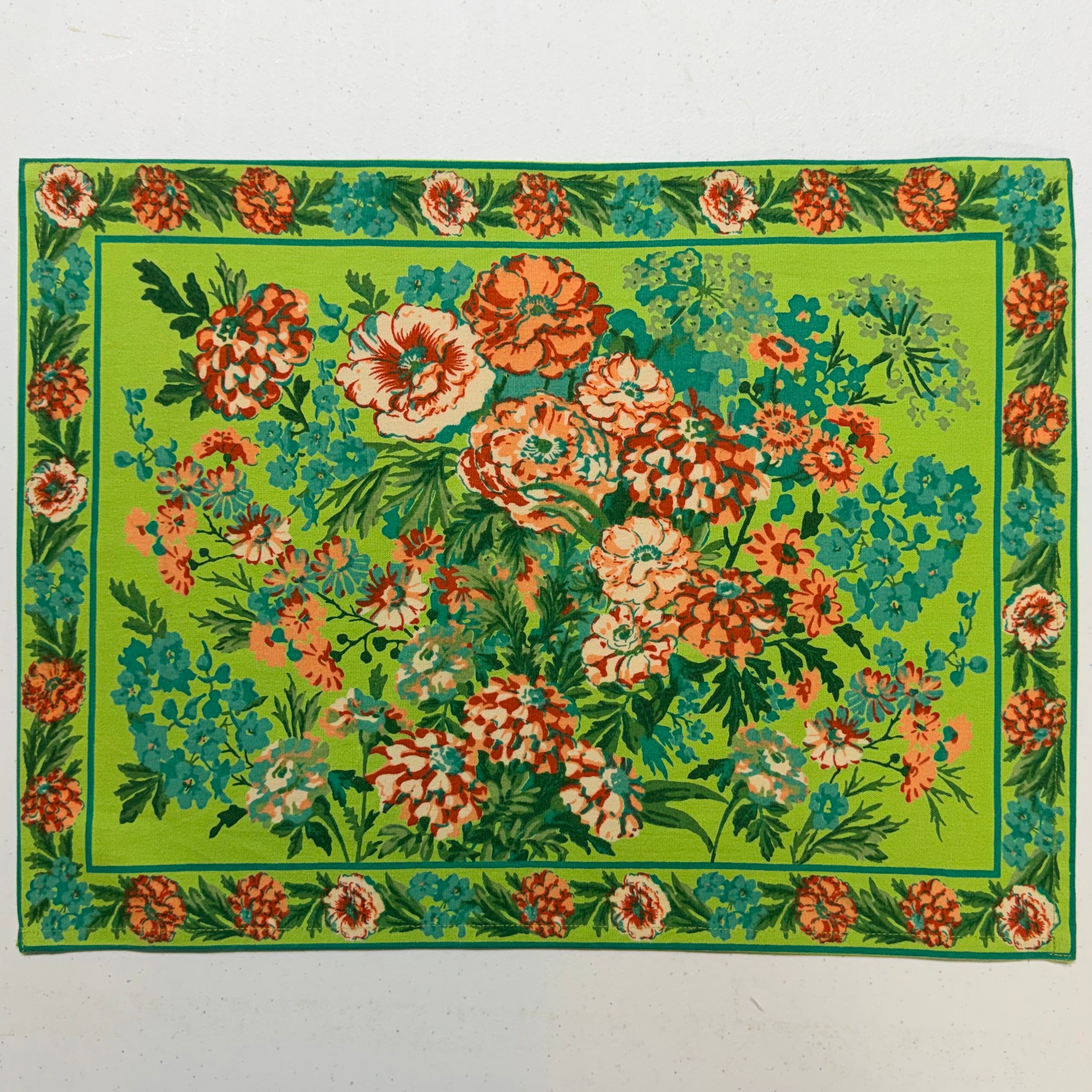 Lime Green Zinnia Placemats $38
