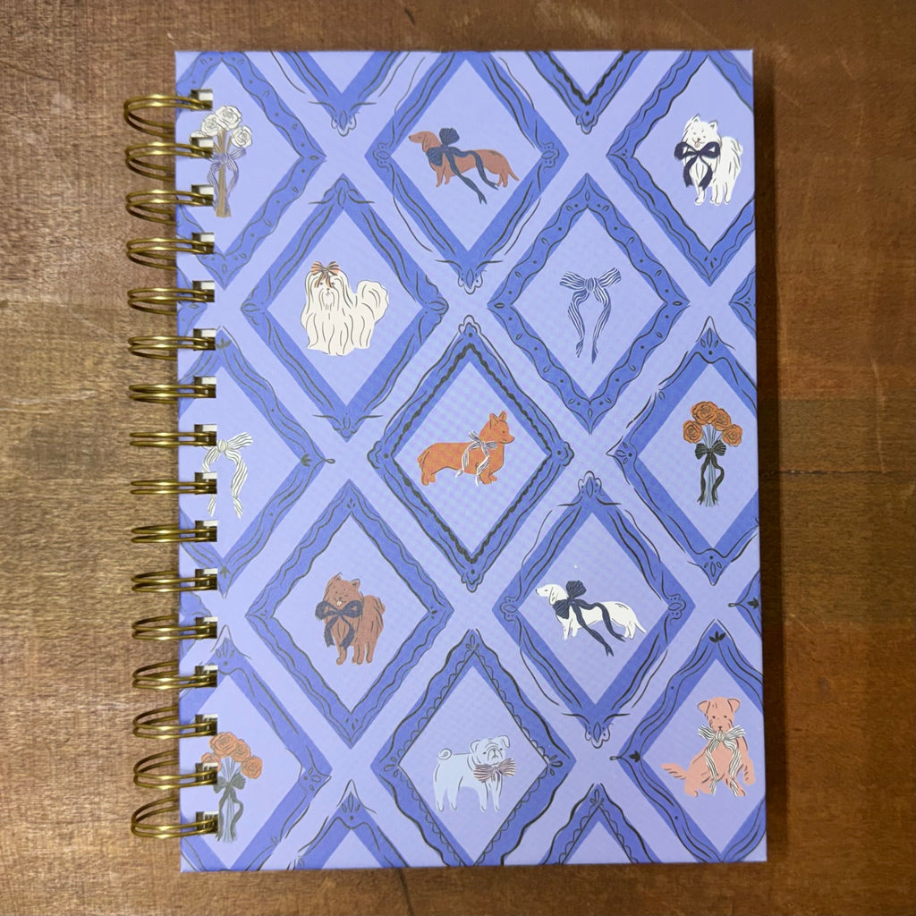 Indigo Blue Dog Spiral Journal $18