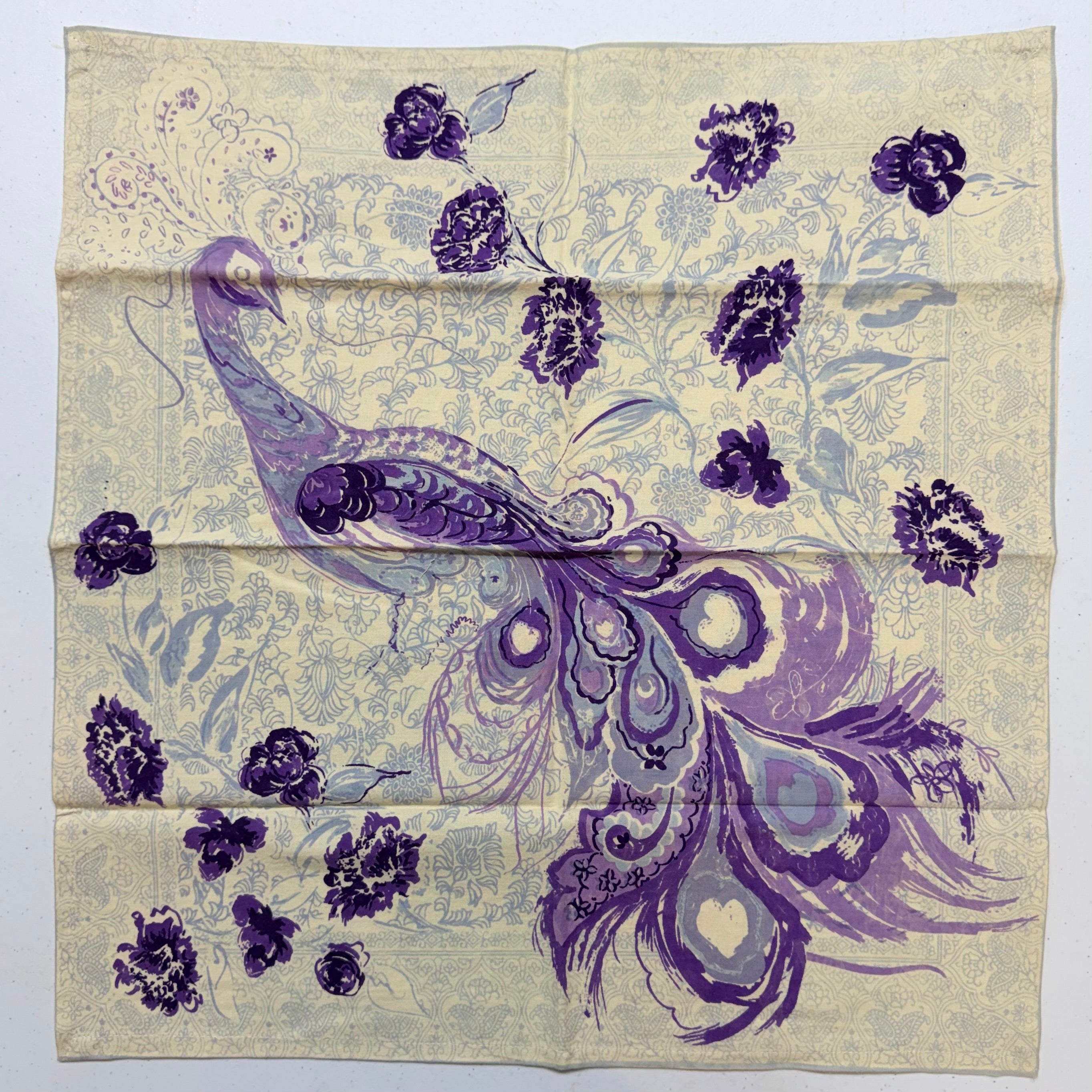 Purple Peacock Cloth Napkins $29
