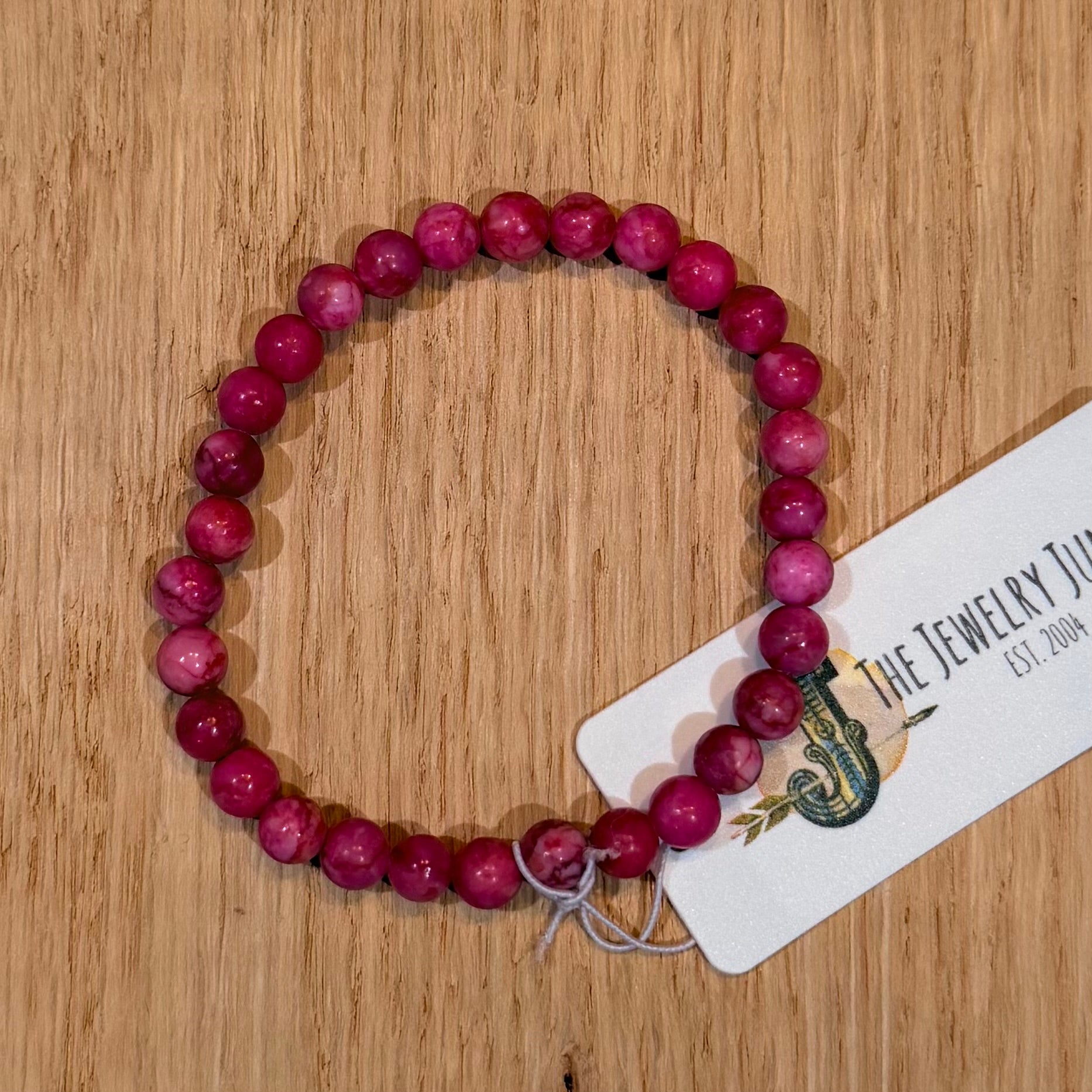 Pink Agate Stretch Bracelet $10