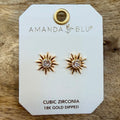 Halo Sunburst Stud Earrings $15