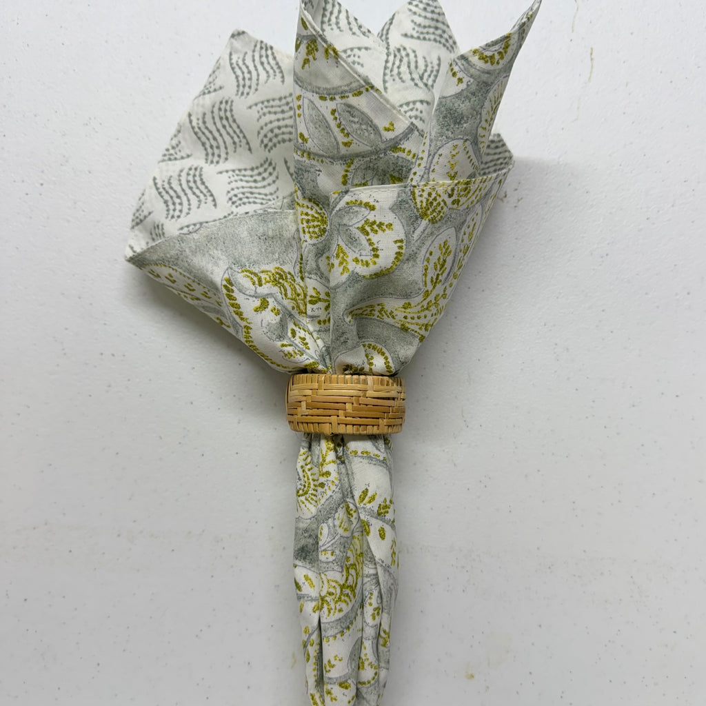 Volterra Damask Floral Cloth Napkins $28