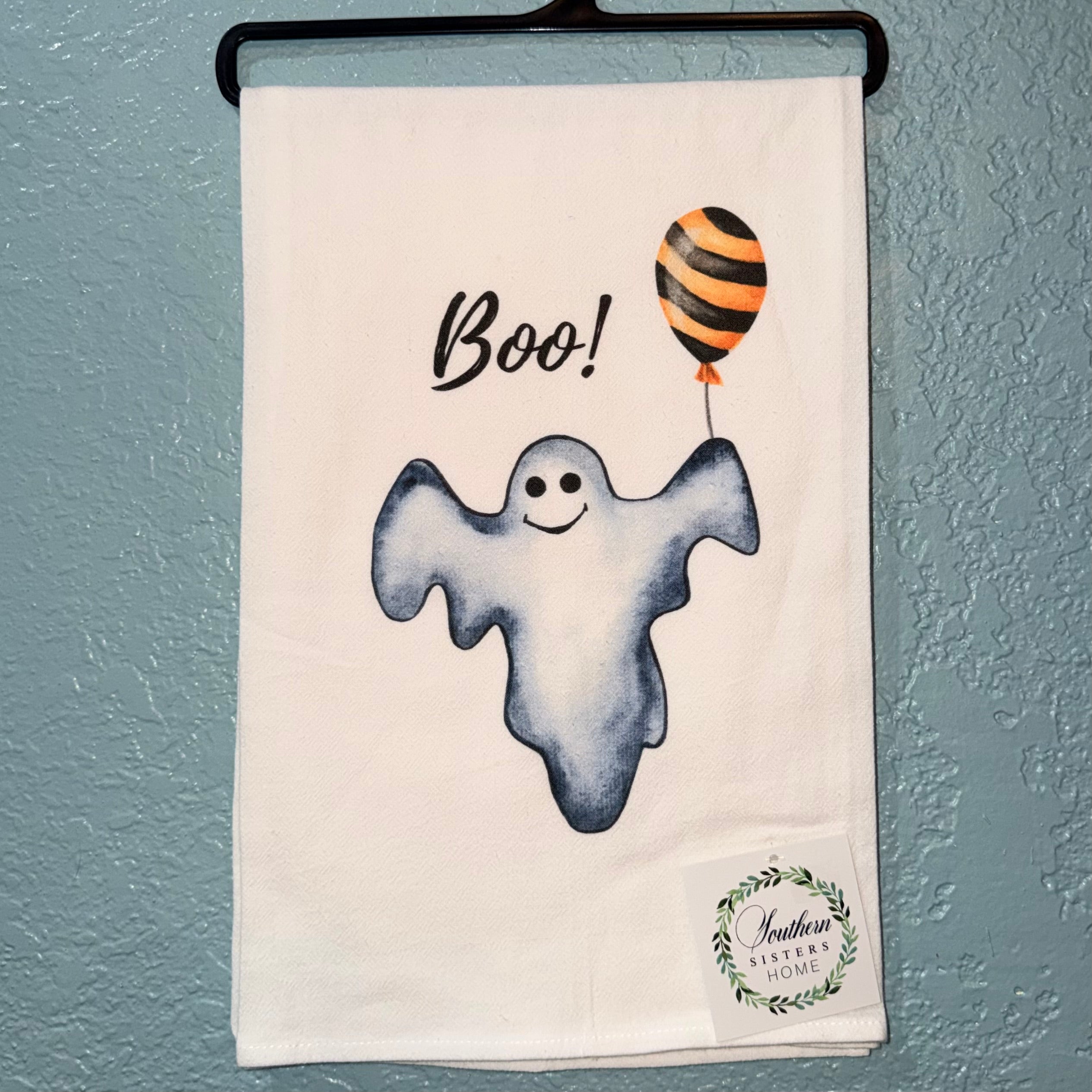 Boo! Ghost Tea Towel $14