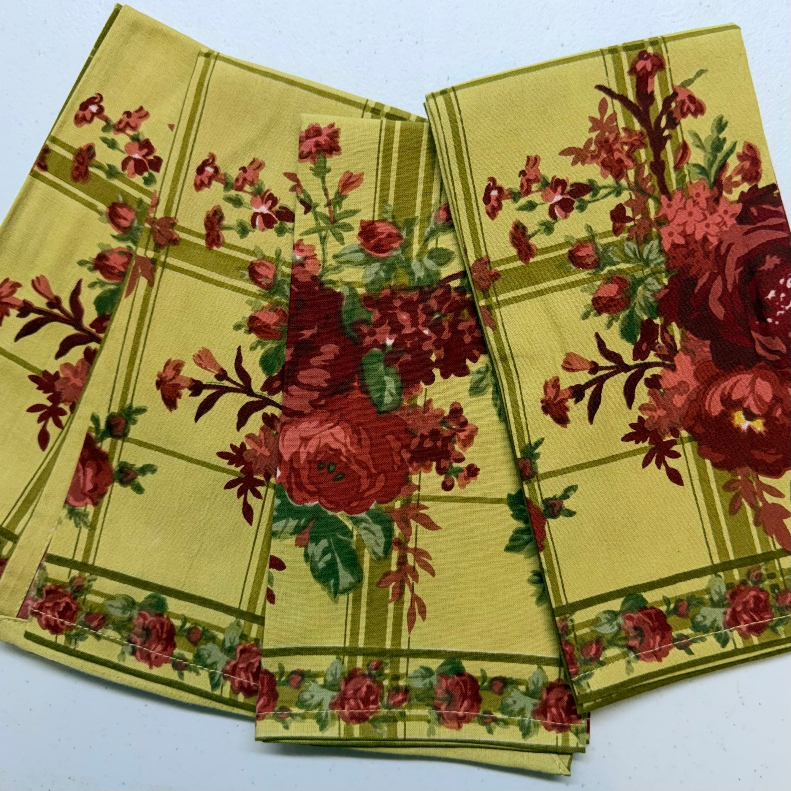 Gold Cornwall Cottage Cloth Napkins $29