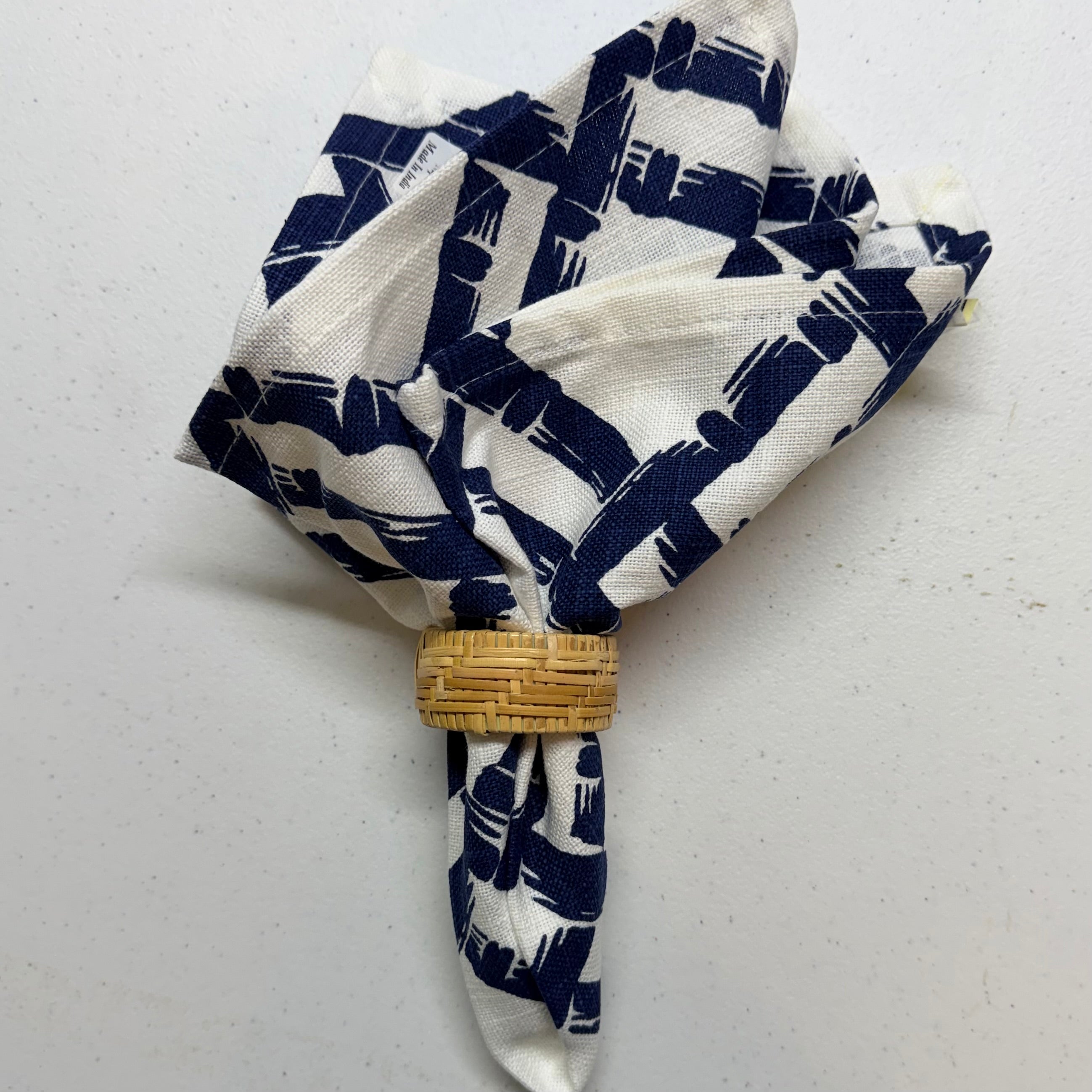 Blue Bamboo Trellis Cloth Napkins $28