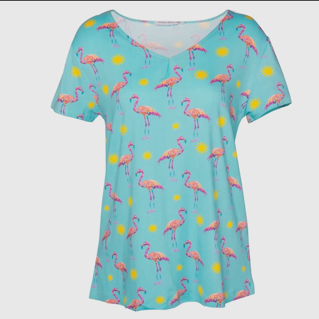 Flamingo Pajamas w/ Pants S-2X $45