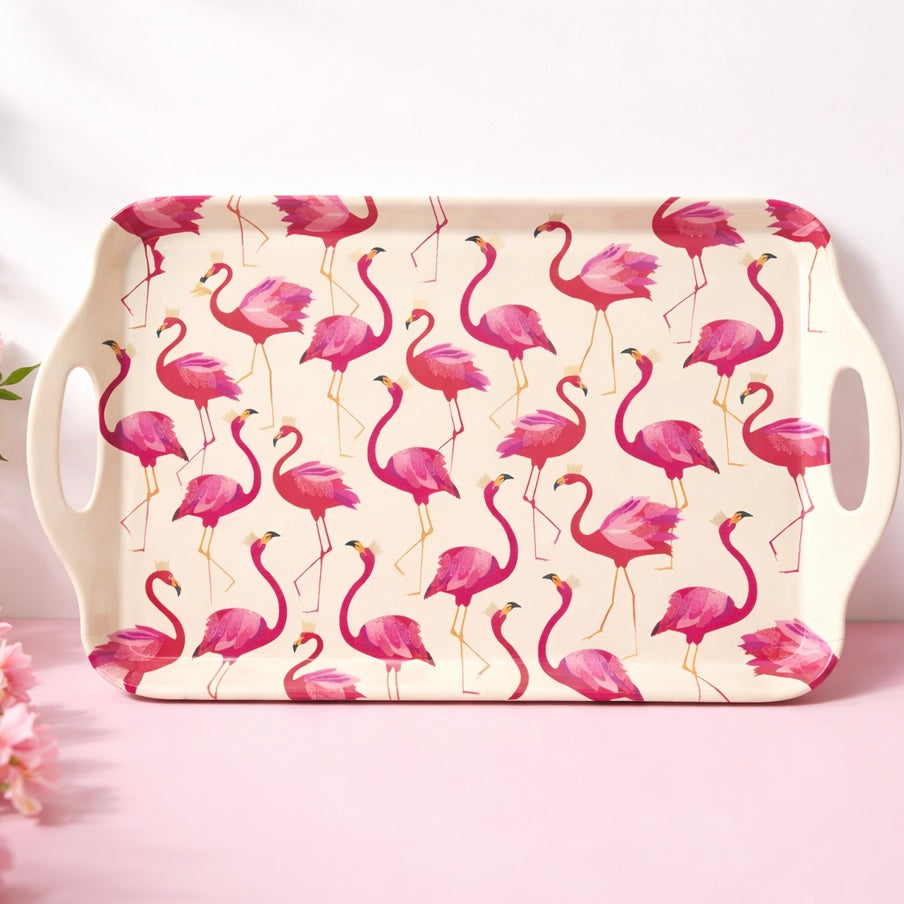 Flamingo Melamine Tray $25