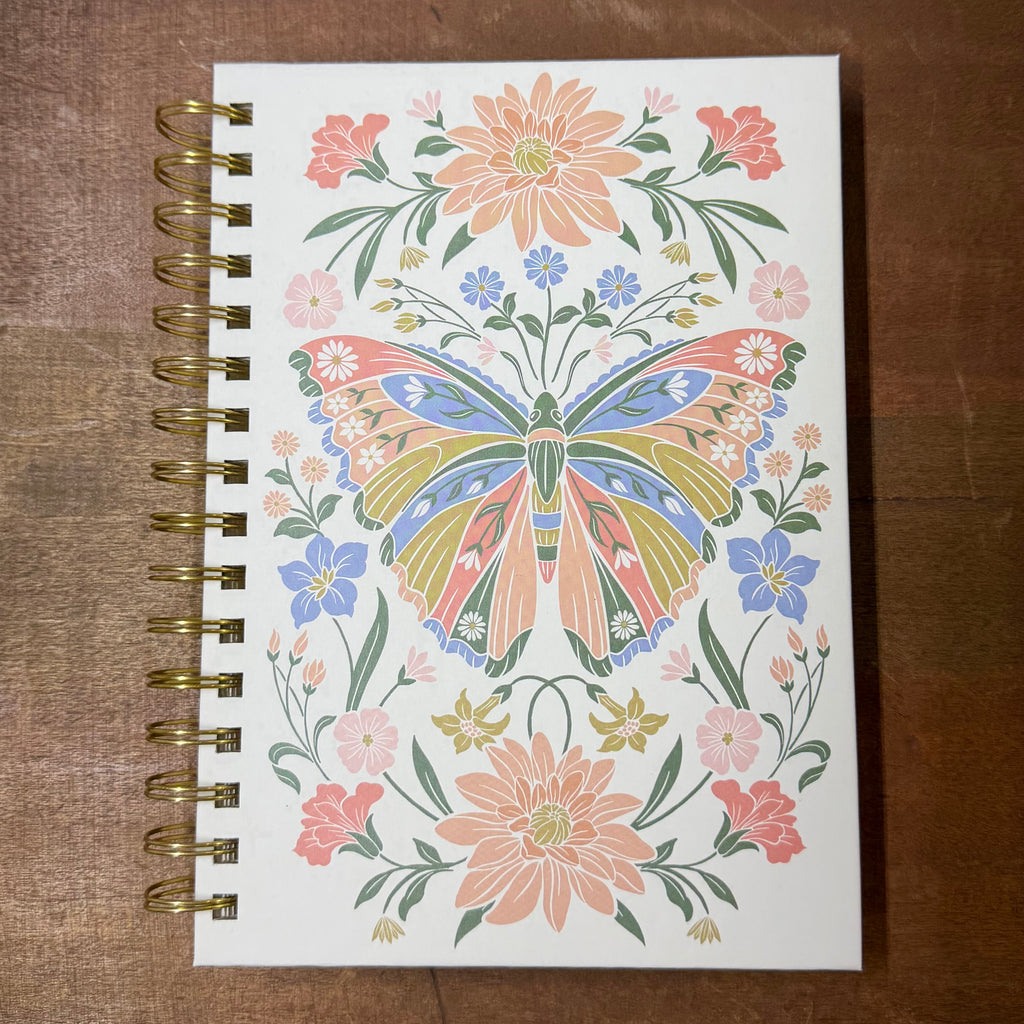 Pastel Butterfly Spiral Journal $18
