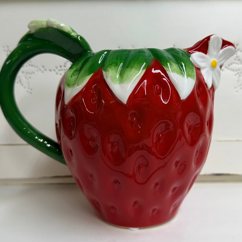Strawberry Ceramic Pitcher $54
