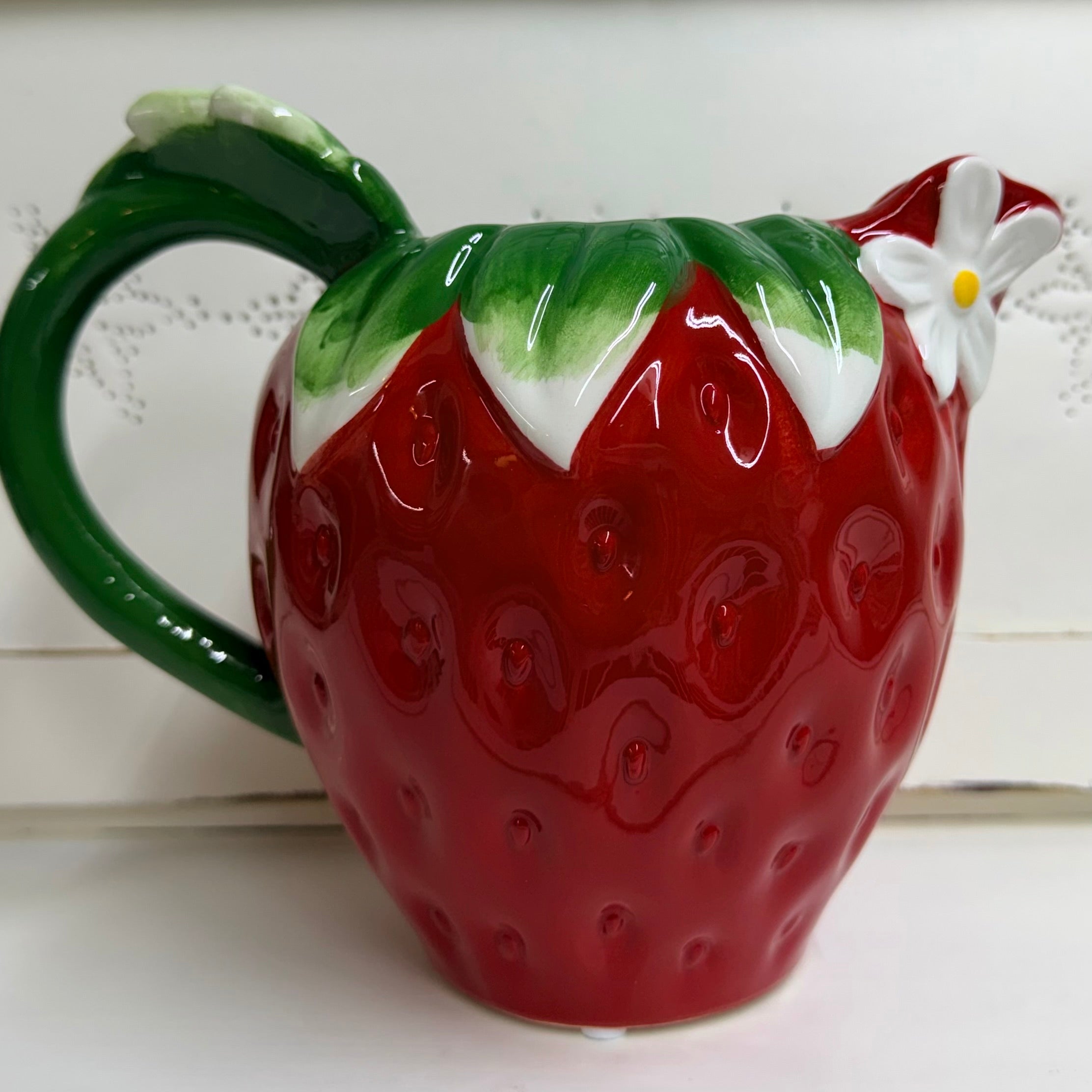 Strawberry Ceramic Pitcher $54