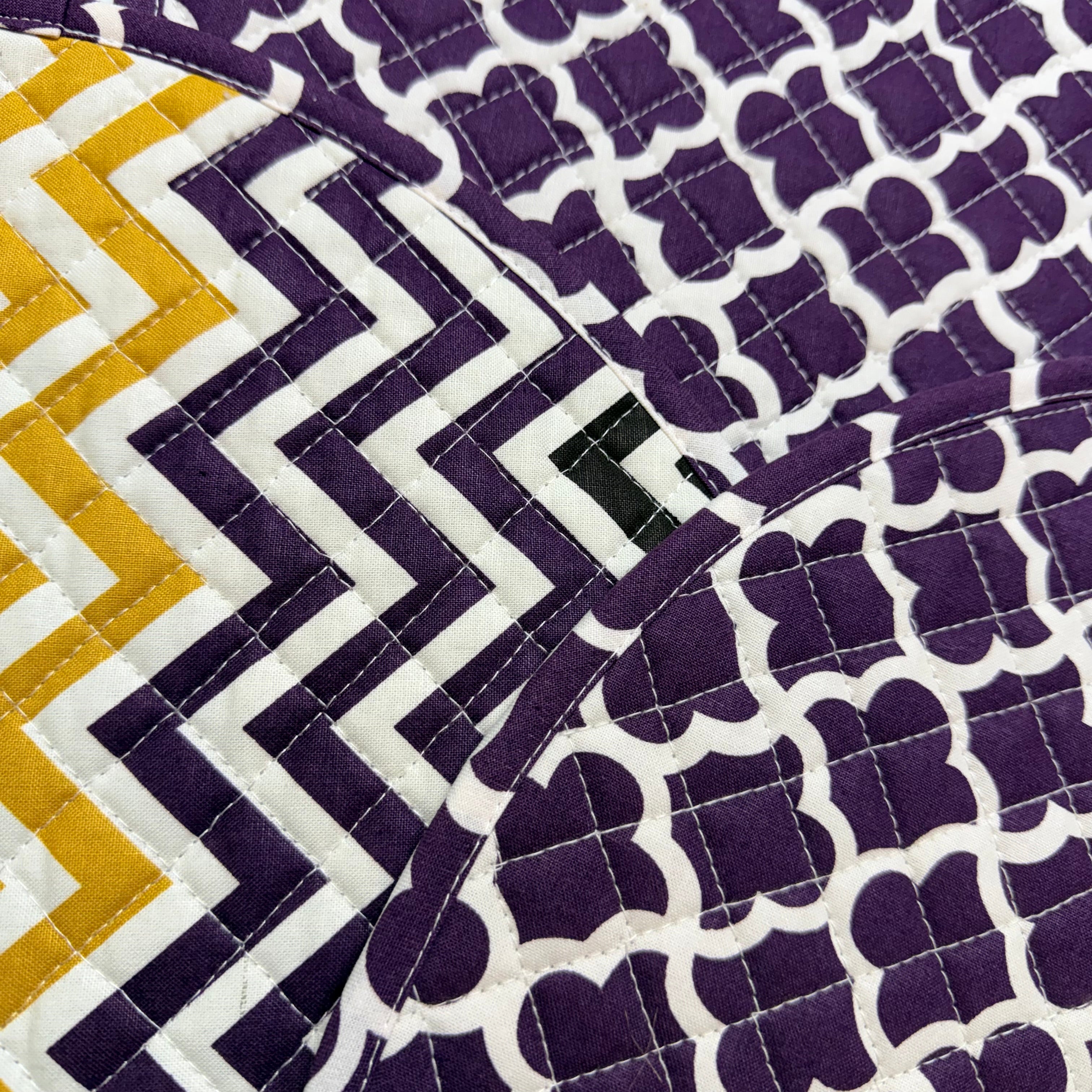 Deep Purple Lattice Quilted Placemats $40