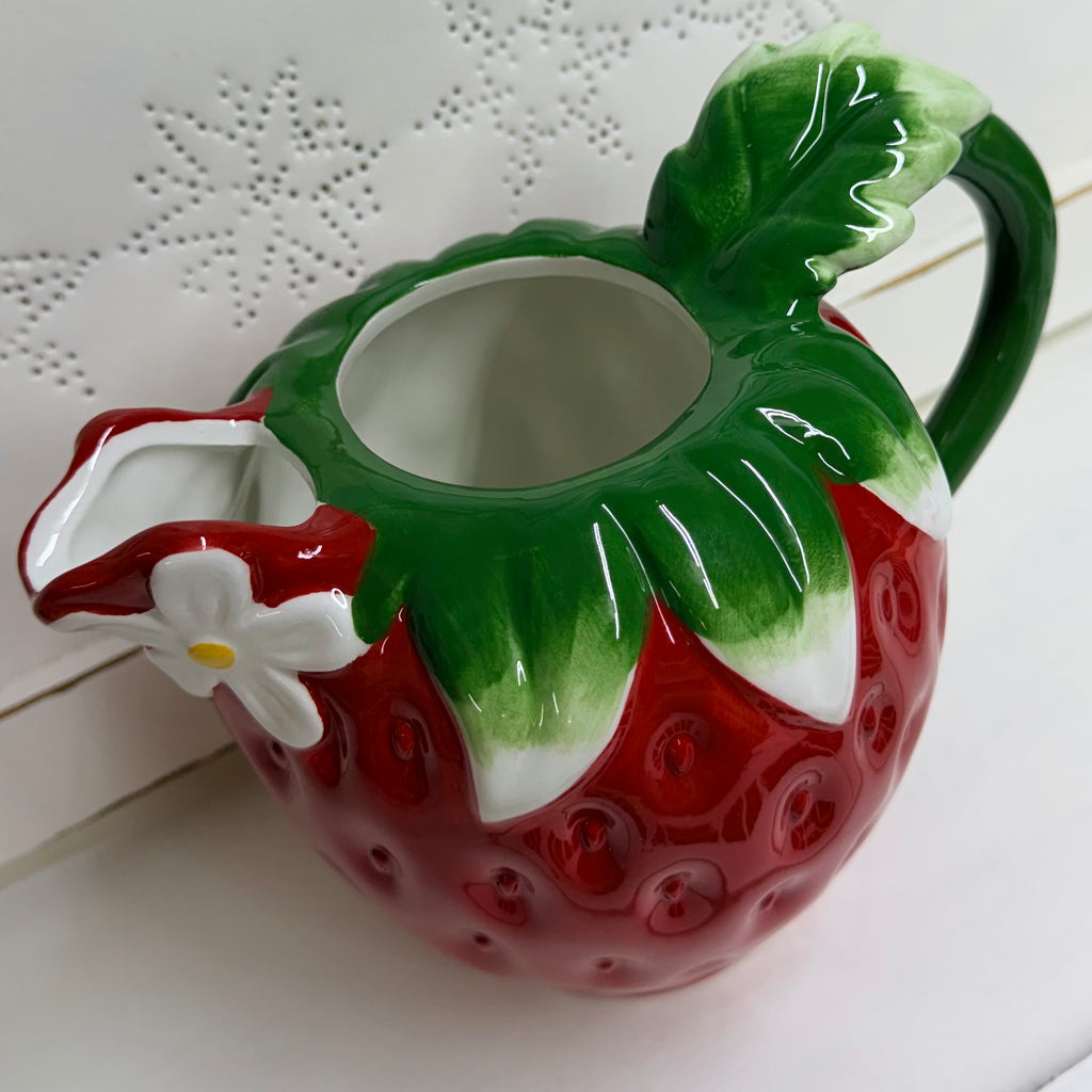 Strawberry Ceramic Pitcher $54