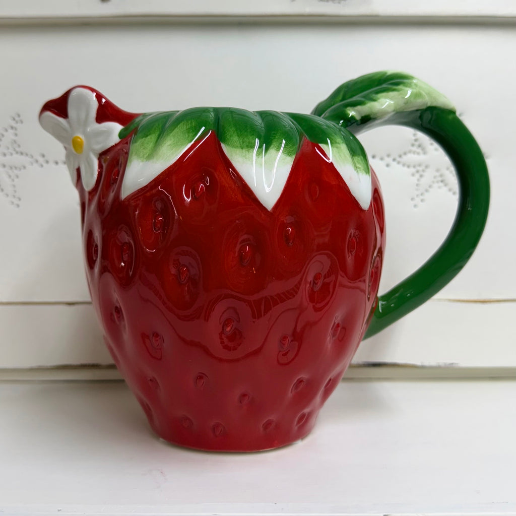Strawberry Ceramic Pitcher $54