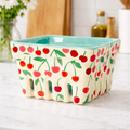 Very Cherry Ceramic Strainer Basket $14