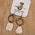 White Turquoise Chunky Earrings $22
